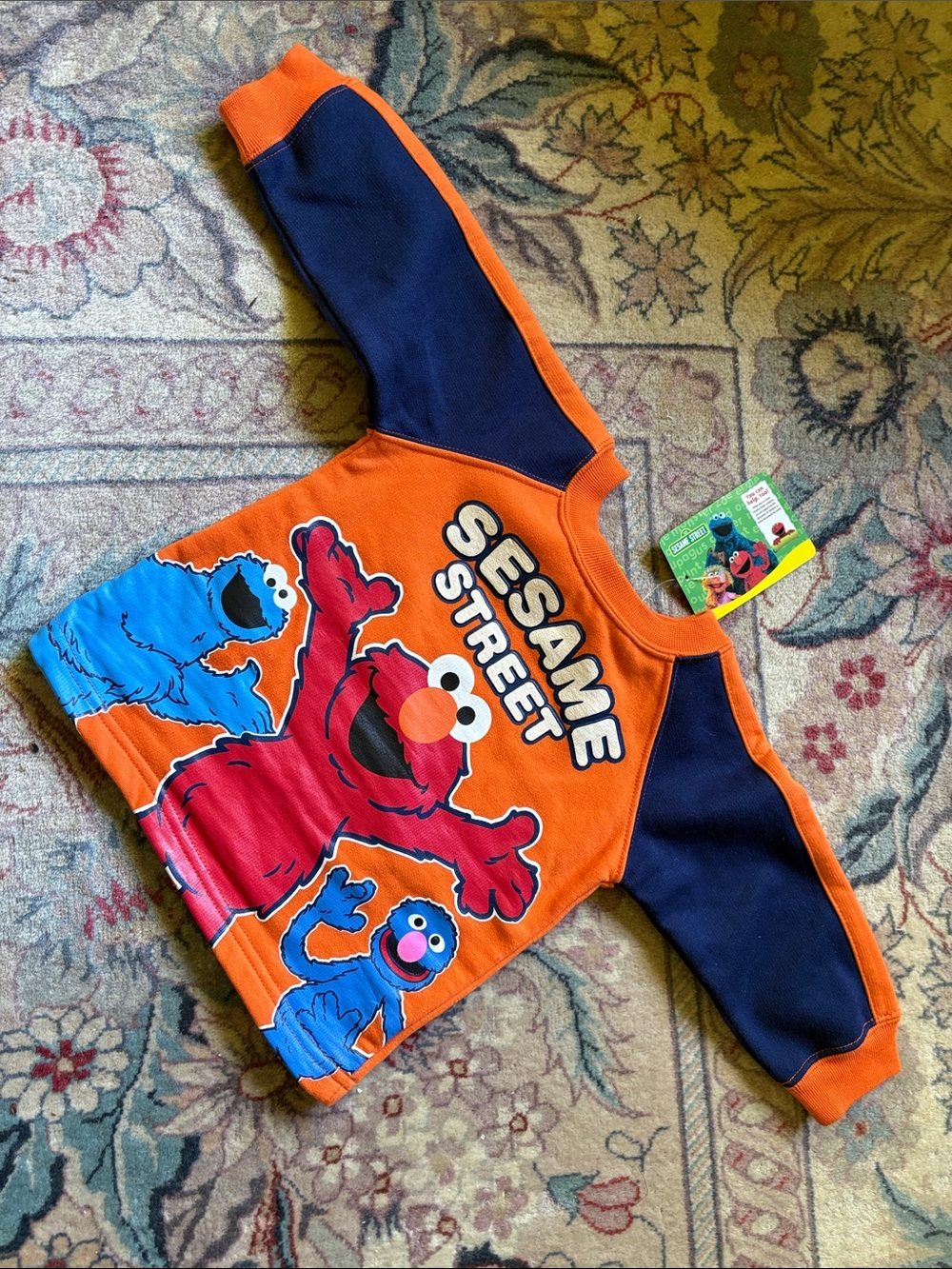 NWT Sesame Street Fleece Crewneck Pullover Sweatshirt